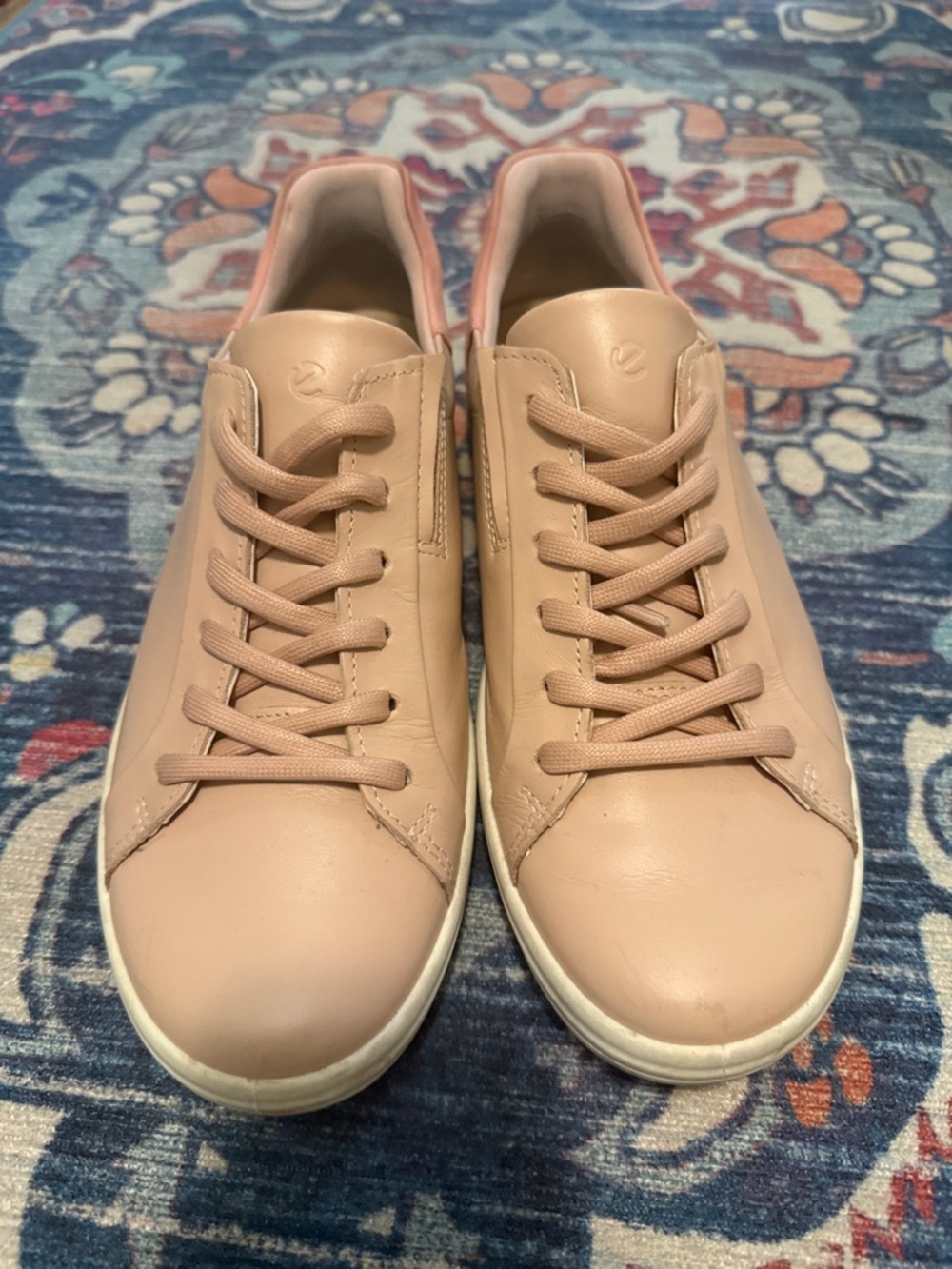 Ecco Women's Leather Sneakers - Pale Pink